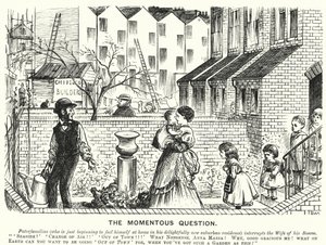 Punch tegneserie: The Momentous Question (gravering) av English School