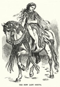 Punch tegneserie: The New Lady Godiva (gravering) av English School