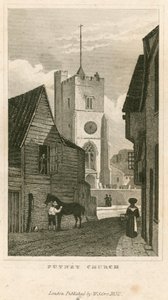 Putney kirke, London av English School