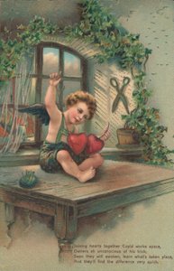 Putto forener hjerter av English School