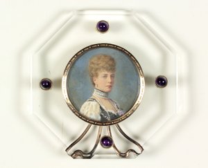 Dronning Alexandra når prinsesse av Wales (akvarell på papir) av English School
