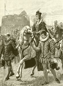 Dronning Elizabeth på Tilbury av English School