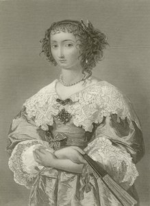 Dronning Henrietta Maria, dronning av kong Charles I av English School