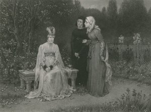 Dronning Isabella og hennes damer, kong Richard II av English School