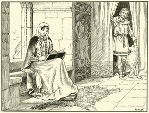 Dronning Margaret (blekk på papir) av English School