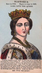 Dronning Victoria (farget gravering) av English School