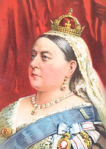 Dronning Victoria - gratulasjonskort av English School