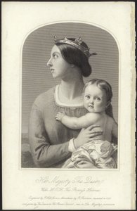 Dronning Victoria og prinsesse Helena av English School