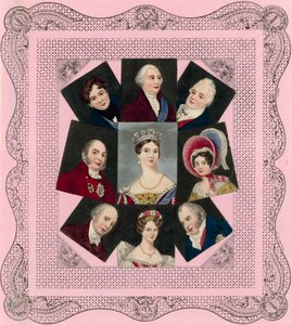Dronning Victoria og hennes familie av English School