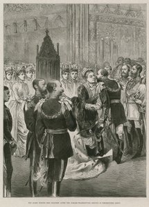 Dronning Victoria kysser barna sine av English School