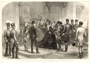 Dronning Victoria mottar sjahen av Persia av English School