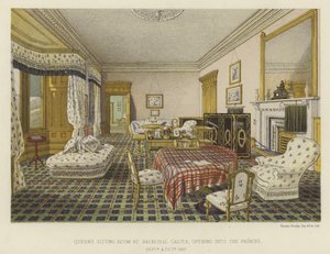 Dronning Victorias stue på Balmoral Castle, som åpner inn til Princes av English School