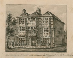 Queens Head, Islington (wc på papir) av English School