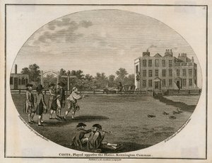 Quoits i 1788, spilt overfor Horns, Kennington Common av English School