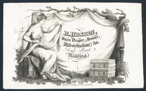 R Hoskin, lindraper, strømpebukse, sybeholder, handelskort av English School