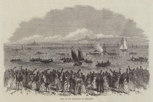 Race of Six Life-Boats at Penzance (gravering) av English School