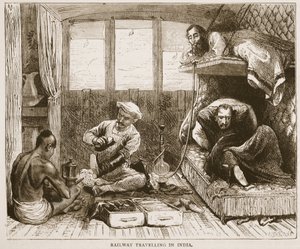 Railway Traveling in India, illustrasjon fra Cassells Illustrated History of England av English School