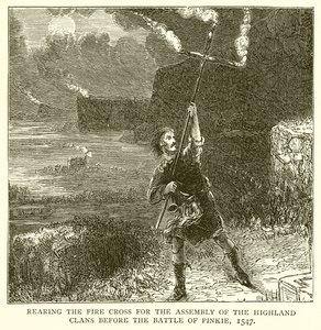 Rearing the Fire Cross for Assembly of the Highland Clans før slaget ved Pinkie, 1547