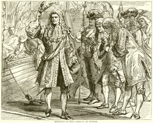 Mottakelse av King James II på Kinsale av English School