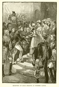 Mottakelse av Louis Philippe på Windsor Castle av English School