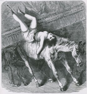 Minner om Astleys Theatre, London, den brennende utemmede hesten glemmer sin del og teppet går dessverre ned av English School