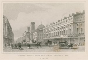 Regent Street, fra The Circus, Oxford Street, London av English School