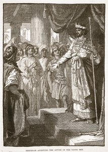 Rehabeam nimmt den Rat der jungen Männer an von English School