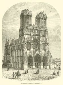 Reims katedral, vestfronten (gravering) av English School