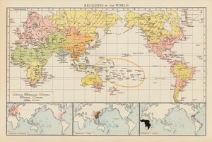 Verdens religioner (fargelitografi) av English School