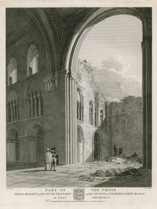 Rester av South Transept av Church of St Bartholomew the Great av English School