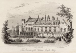 Rester av klosteret ved Battle Abbey av English School