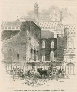 Rester av de gamle parlamentets hus, 27. oktober 1851 av English School