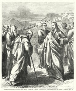Gjengi derfor keiseren det som er keiserens, og Gud det som er Guds, Matteus XXII, 21 (gravering) av English School