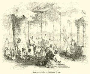 Hviler under et Banyan-tre av English School