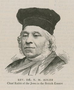 Pastor Dr N M Adler, overrabbiner for jødene i det britiske imperiet av English School