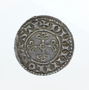 Baksiden av en krone, fra regjeringen til William I (sølv) av English School