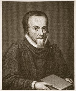 Richard Hooker, illustrasjon fra The Church of England: A History for the People av H.D.M. Spence-Jones, pub. ca. 1910 (sepia-bilde) av English School