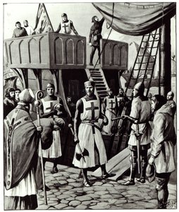 Richard I setter seil mot Det hellige land, 1939 av English School