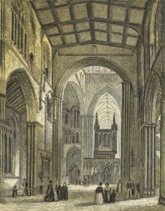 Ripon katedral, utsikt over skipet av English School