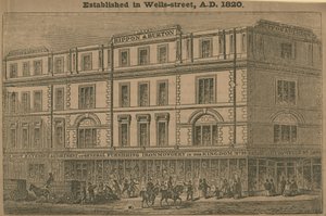 Rippon og Burton, varehus, etablert 1820 av English School