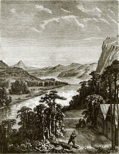 River Amoor og King-Gan-fjellene av English School