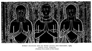 Robert Braunche und seine Frauen Letitia und Margaret von English School