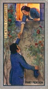 Robert Burns: Mary Morison (fargelitografi) av English School