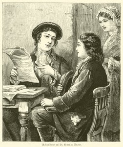 Robert Burns og Dr Alexander Murray (gravering) av English School