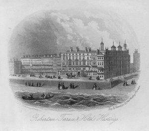 Robertson Terrace and Hotel, Hastings (gravering) av English School