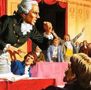 Robespierre snakker på vegne av de sultende folkene i Paris av English School