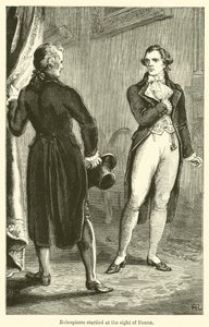 Robespierre forskrekket ved synet av Denon (gravering) av English School