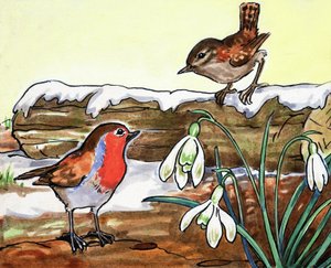 Robin Redbreast og Jenny Wren av English School