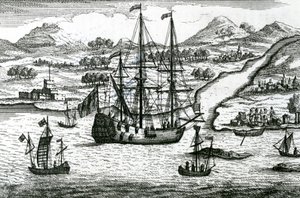 Robinson Crusoe rømmer fra Kambodsja entrer en havn i den nordlige delen av Kina av English School