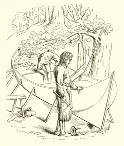 Robinson Crusoe bygger båten sin av English School